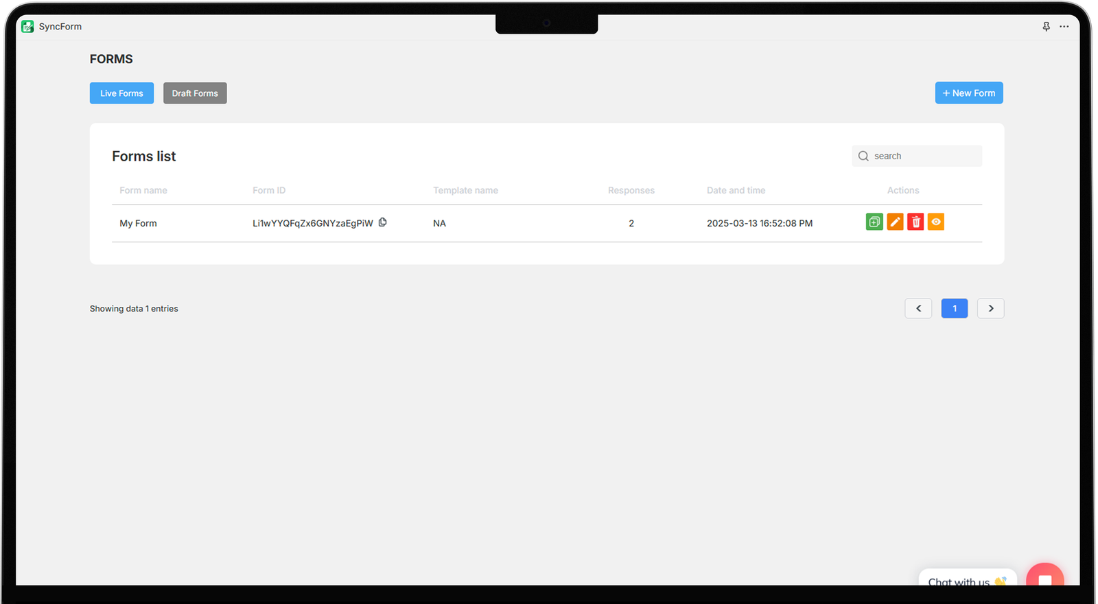 Configure the Form Setting